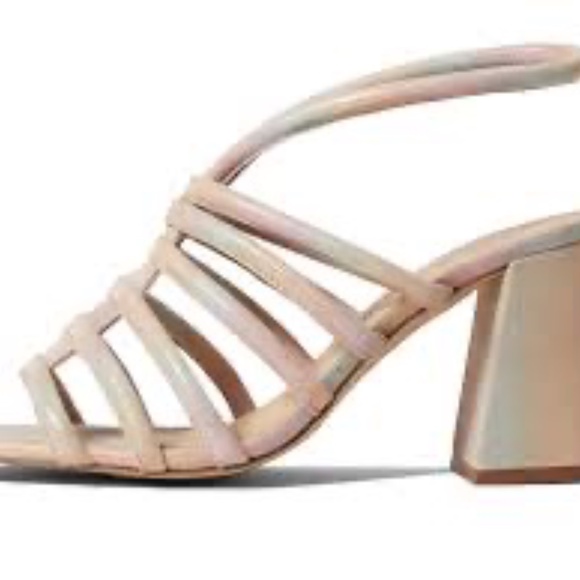 Free People Colette Cinched Heel Sandals Women’s Size 7.5–8) Rainbow Metallic - Picture 2 of 16